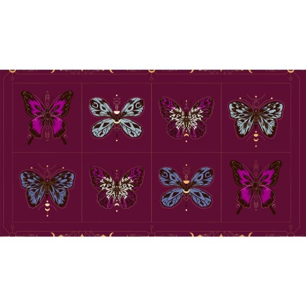 Tiger Fly Gossamer 24" PANEL - Purple Velvet