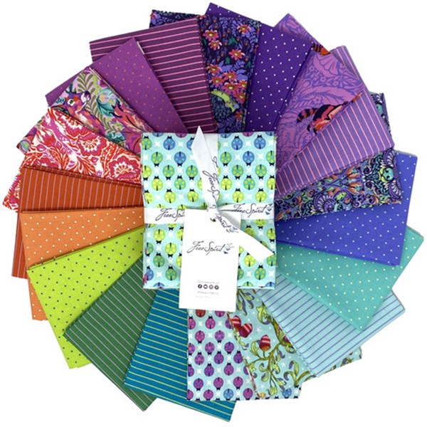 Tiny Beasts Fat Quarter Bundle | Tula Pink | 19 FQs - Glimmer