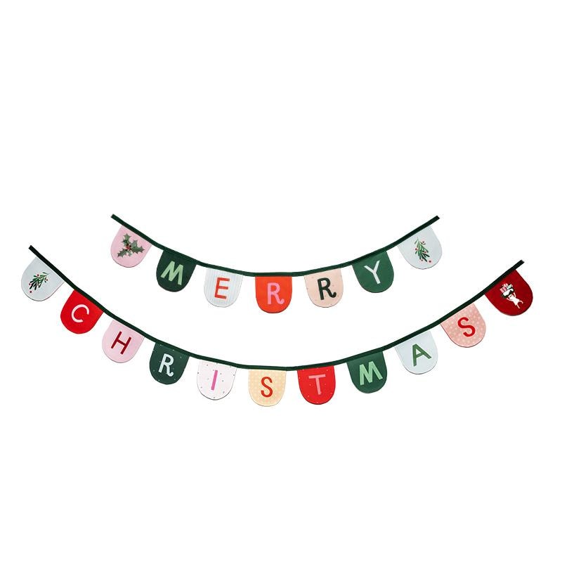 Tiny Christmas Garland Panel | 36" x 44"