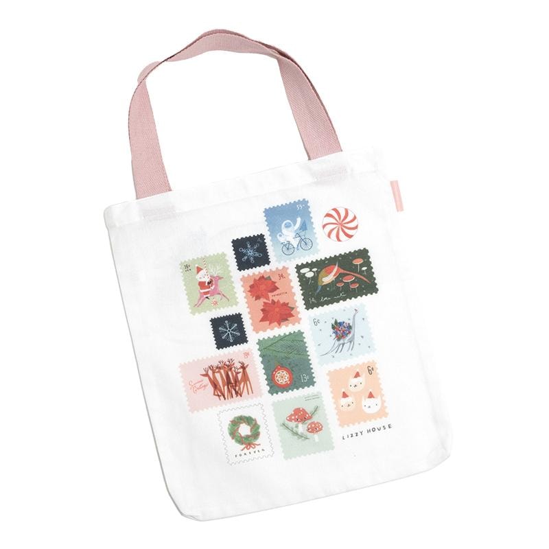 Tiny Christmas Stamps Tote Bag
