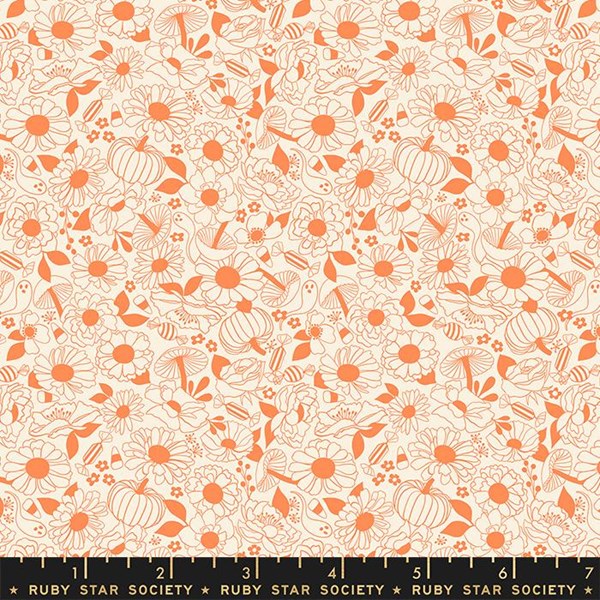 Tiny Frights Halloween Floral - Pumpkin