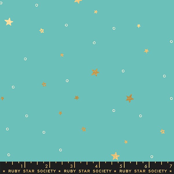 Tiny Stars - Turquoise Metallic