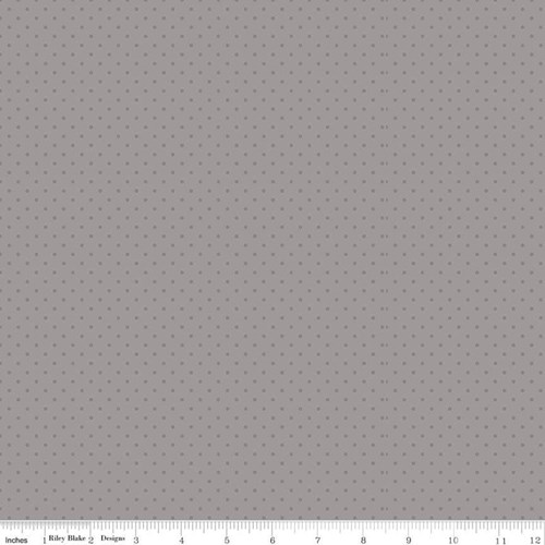 Tone on Tone Swiss Dots - Gray
