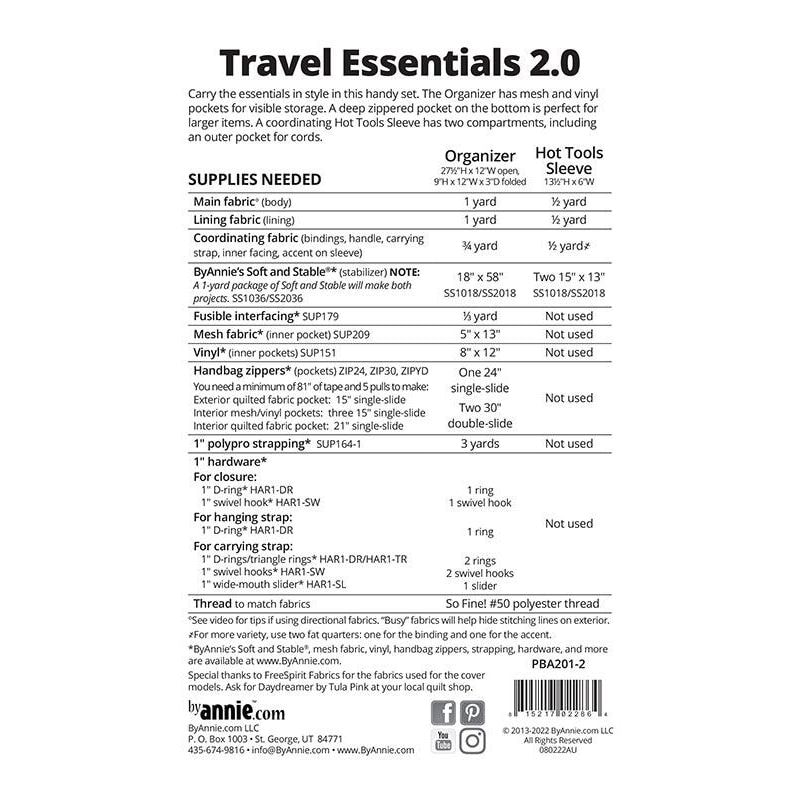 Travel Essentials 2.0 Pattern | ByAnnie