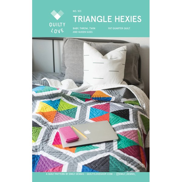 Triangle Hexies Pattern | Quilty Love