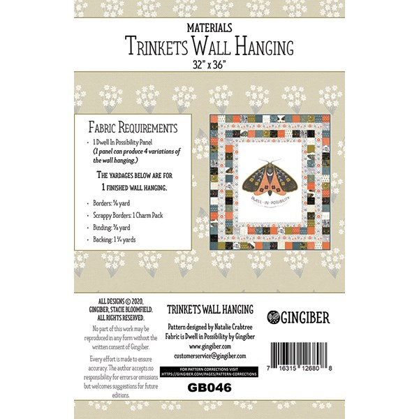 Trinkets Wall Hanging Pattern by Gingiber