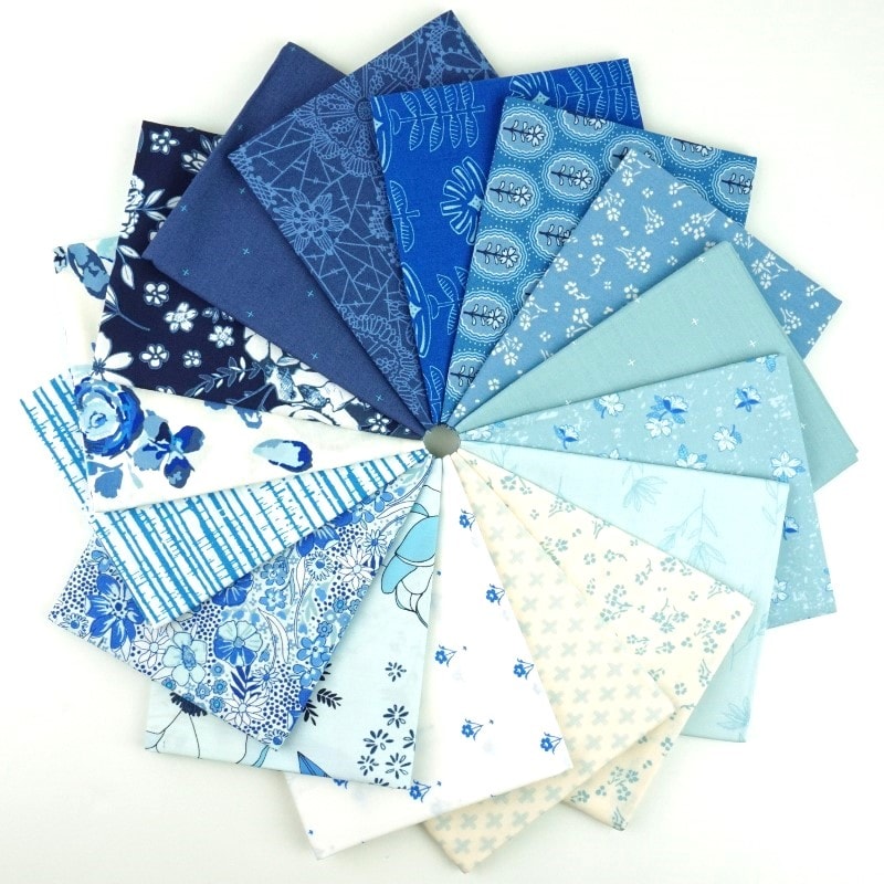 True Blue Fat Quarter Bundle | Maureen Cracknell | 16 FQs