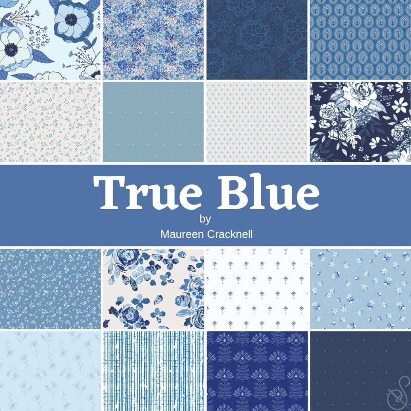 True Blue Half Yard Bundle | Maureen Cracknell | 16 SKUs
