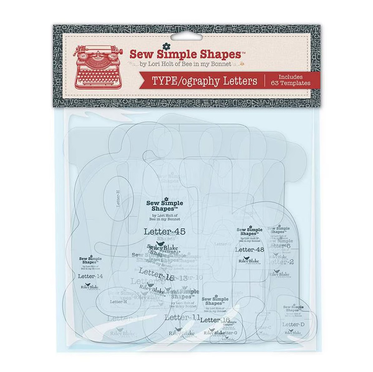 TYPE/ography Sew Simple Shapes Templates | Lori Holt - 63 Letters