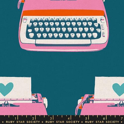 Typewriters - Turquoise CANVAS