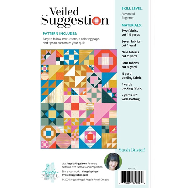 Veiled Suggestion Quilt Pattern by Angela Pingel