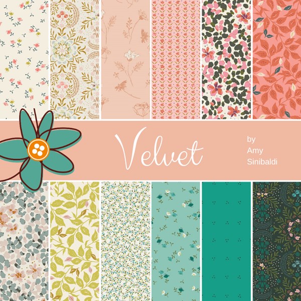 from the Velvet Collection by Amy Sinibaldi Fabric Art Gallery Fabrics Fat Quarter Bundle 12 Fat Quarters FQW-VLV