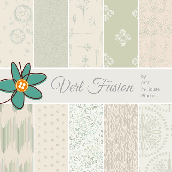 Vert Fusion Fat Quarter Bundle | AGF Studio | 10 FQs