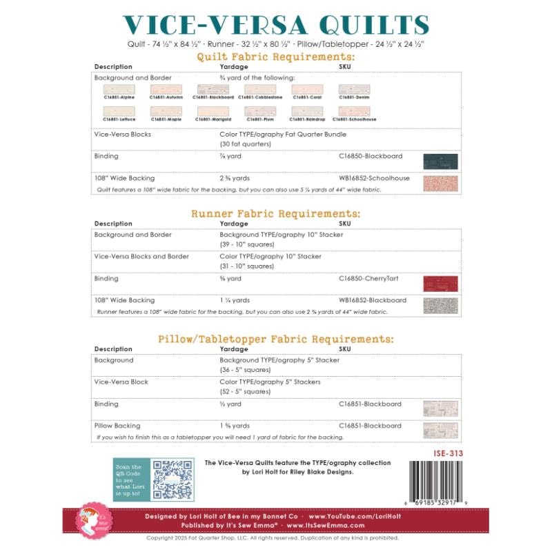 Vice Versa Quilt Pattern | Lori Holt