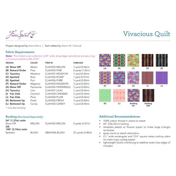 Vivacious Quilt Pattern