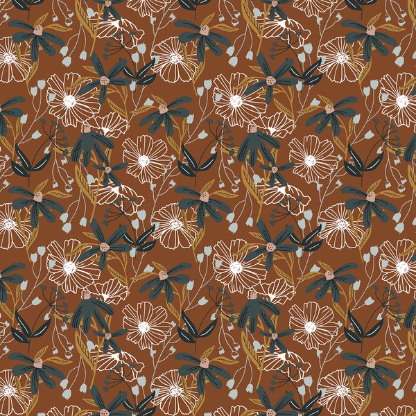 Wallflower Blooms - Umber