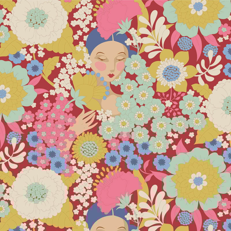 Wallflower - Burgundy