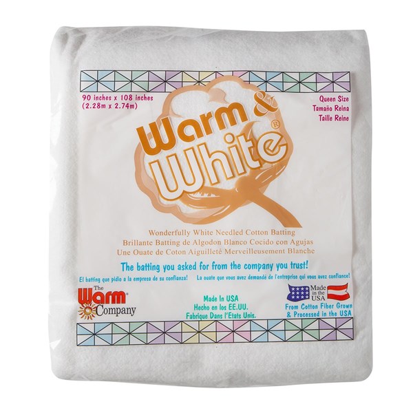 Warm & White Batting - Queen Size (90"x 108")