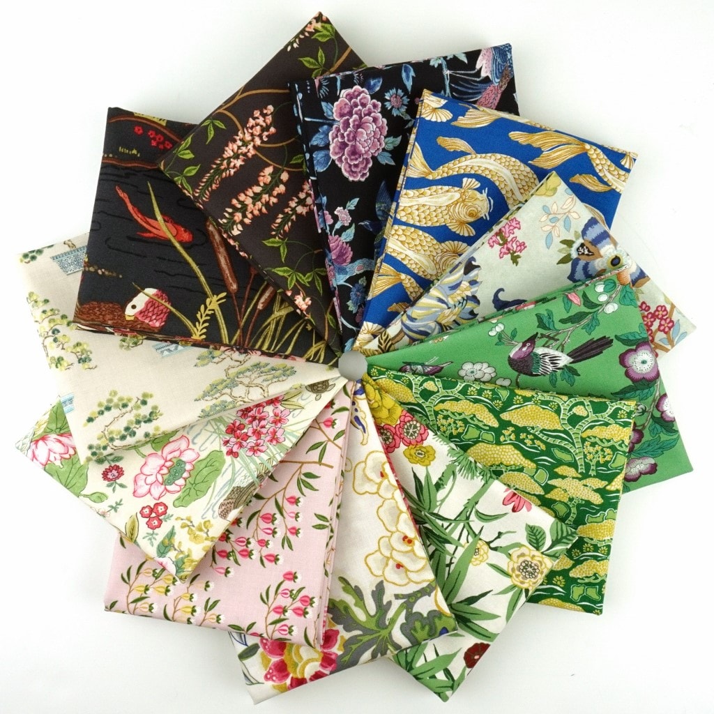 Water Garden Fat Quarter Bundle | Sanderson | 12 FQs