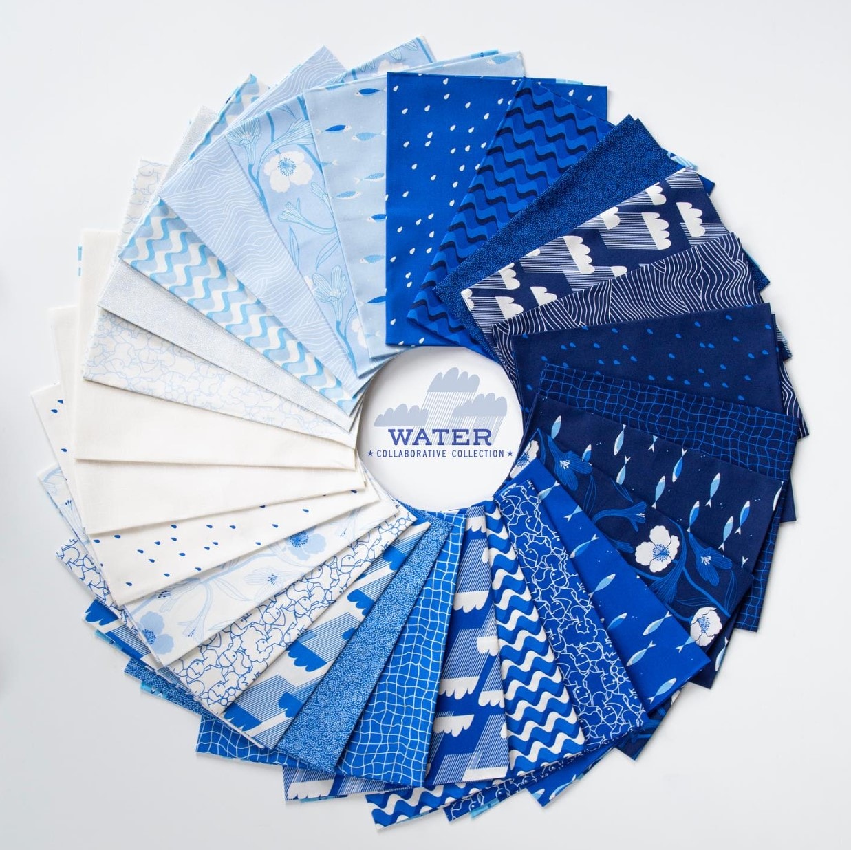 Water Mini Charm Pack | RSS Collaboration | 42- 2.5" Squares