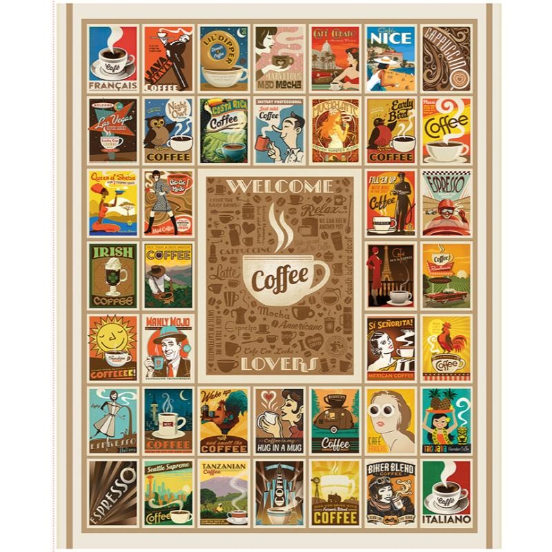 Welcome Coffee Lovers Panel | 36" x 43"