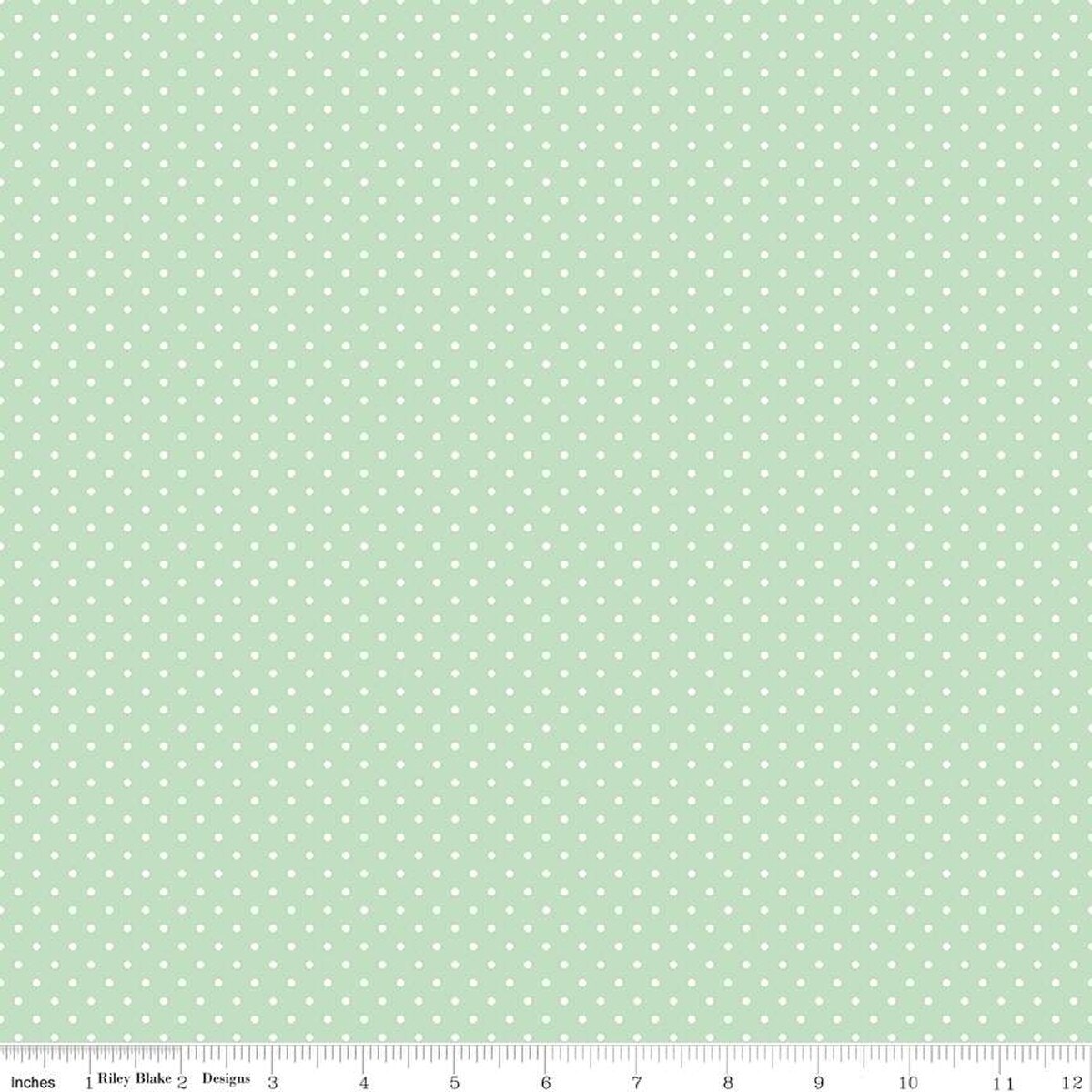 White Swiss Dots - Sweet Mint