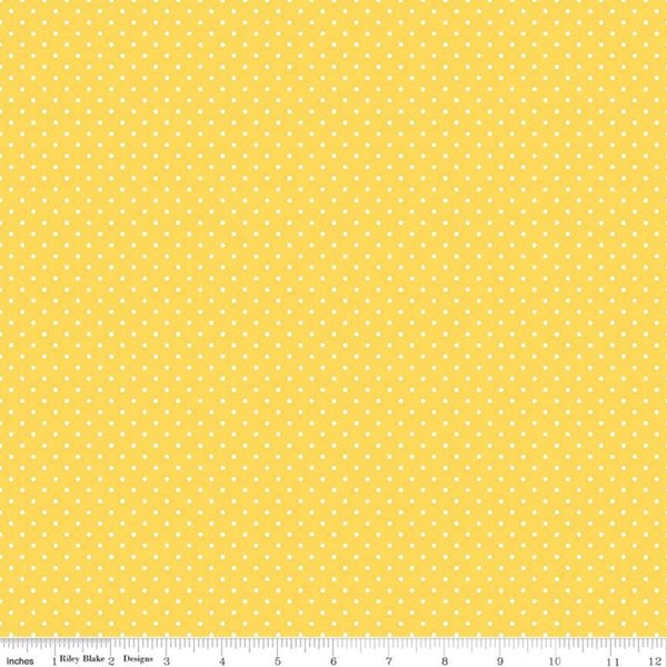 White Swiss Dots - Yellow