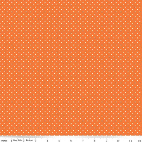 White Swiss Dots - Orange