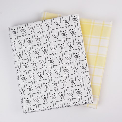 Whole Cloth Quilt Kit - Owls and Yellow Brooklyn Flannel