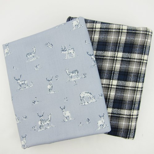 Whole Cloth Quilt Kit - Stags and Mammoth Flannel