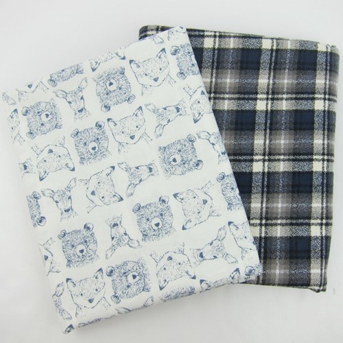 Whole Cloth Quilt Kit - Woodland Critters and Mammoth Flannel