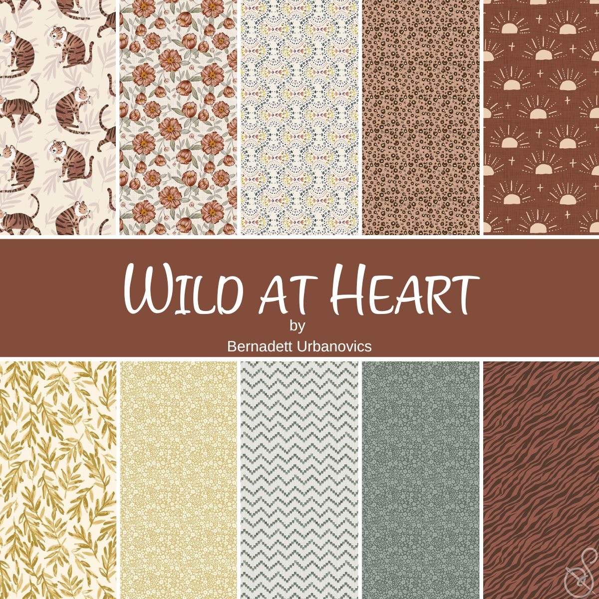 Wild at Heart Fat Quarter Bundle | Bernadett Urbanovics | 10 FQs