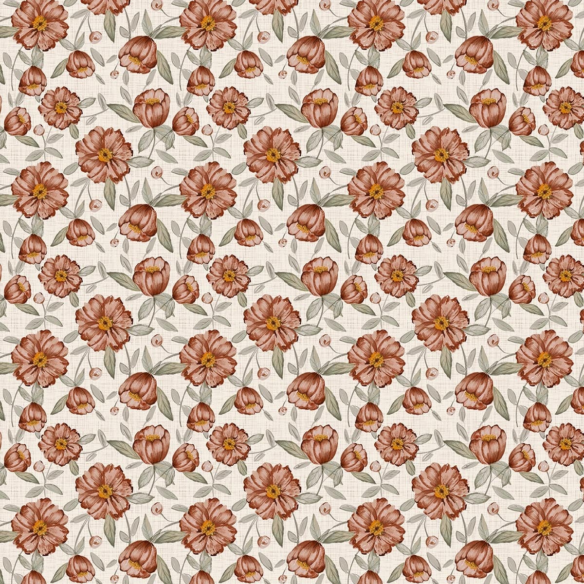 Wild at Heart Floral - Taupe