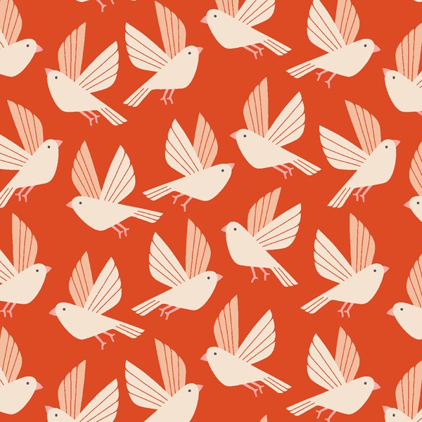 Wild & Free As A Bird - Blazing Orange CANVAS