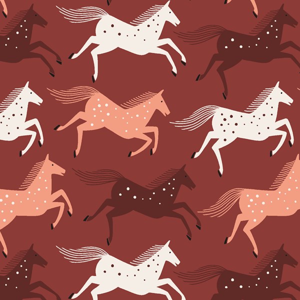Wild Horses - Warm Sienna CANVAS