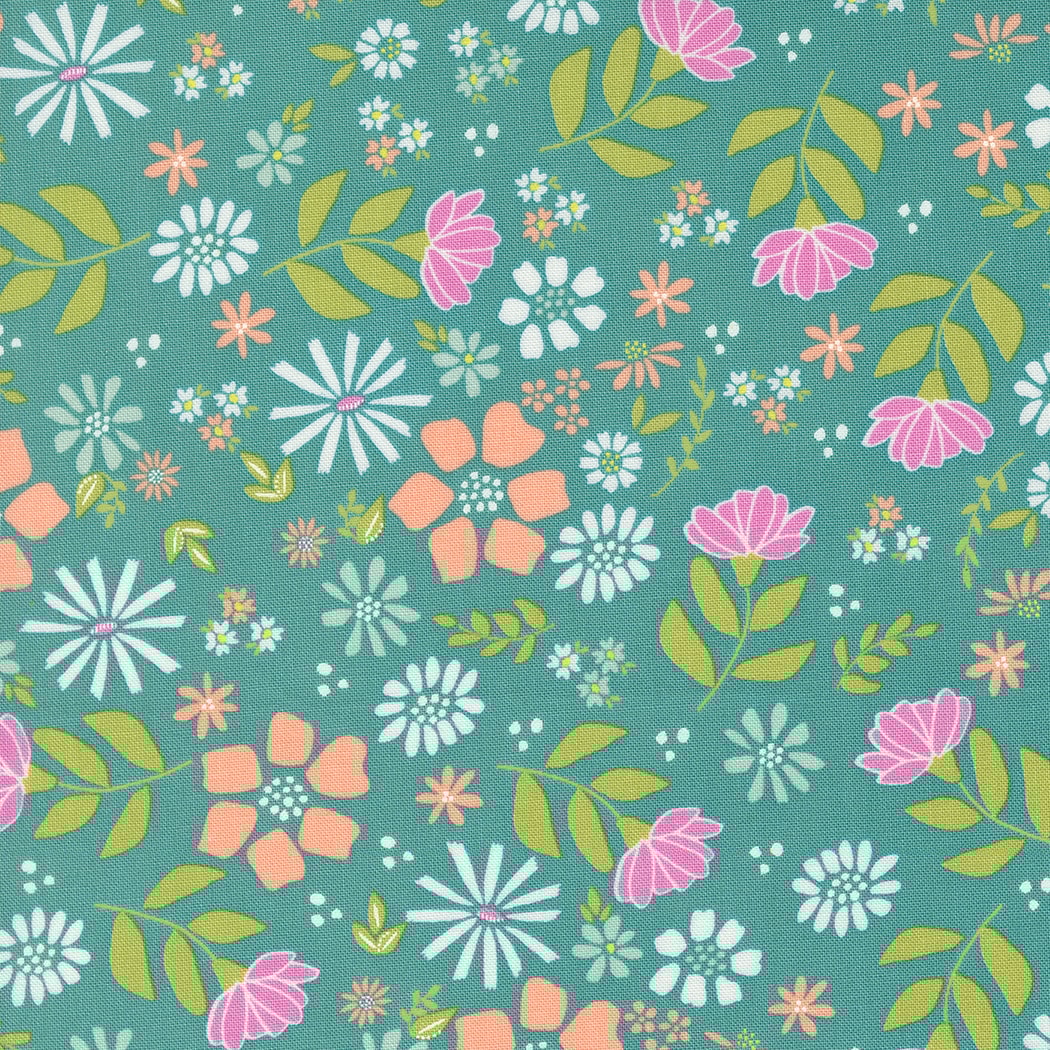 Wild Rose - Teal