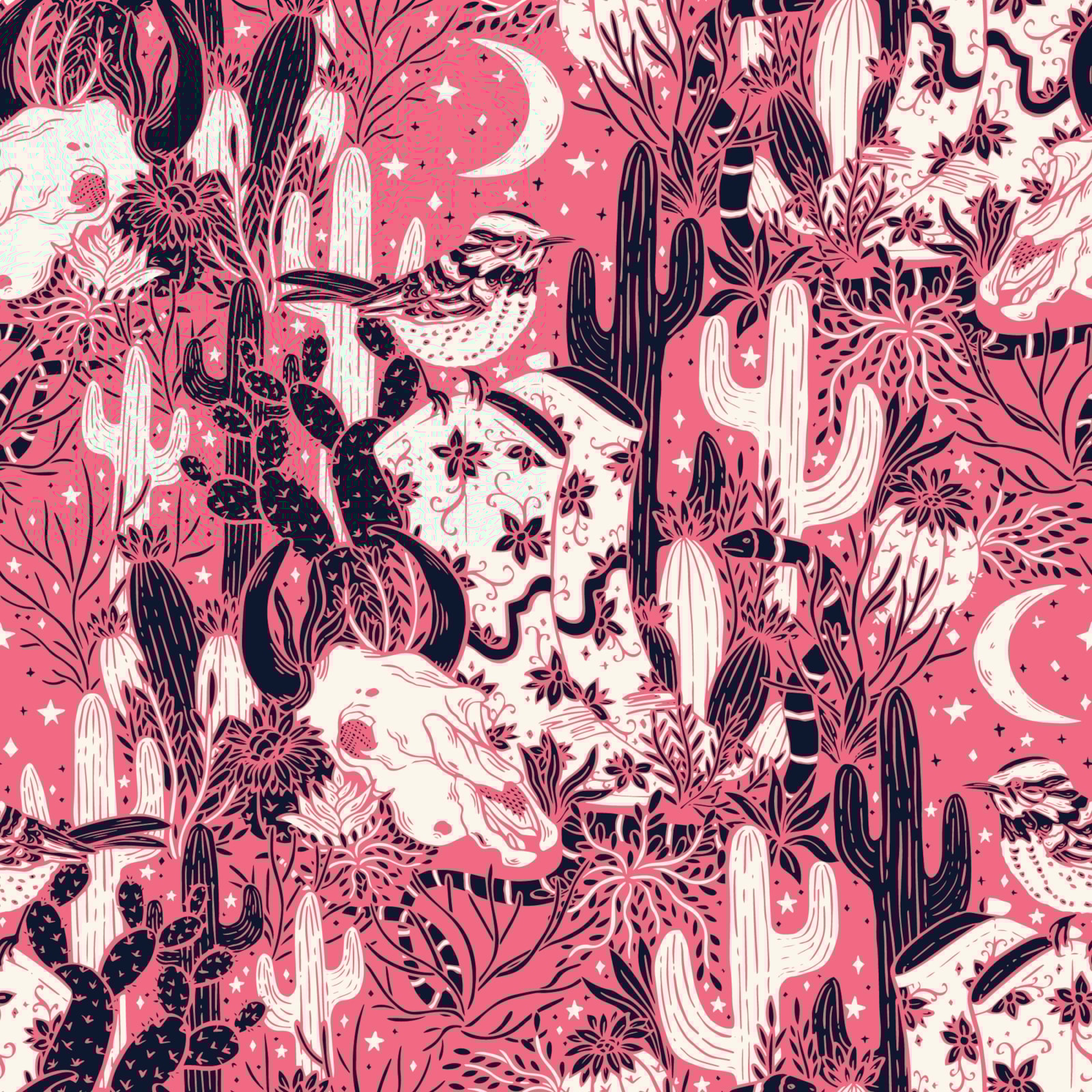 Wild West Whimsy - Pink/Navy