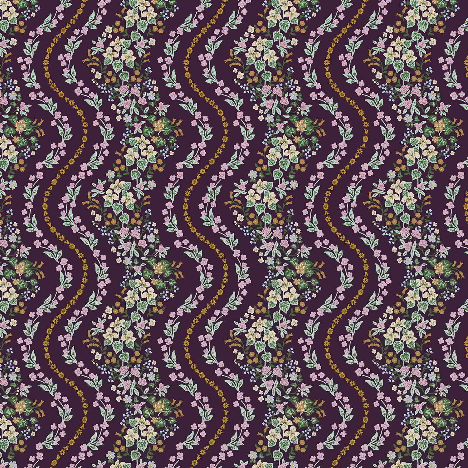 Wildwood Vines - Aubergine Metallic