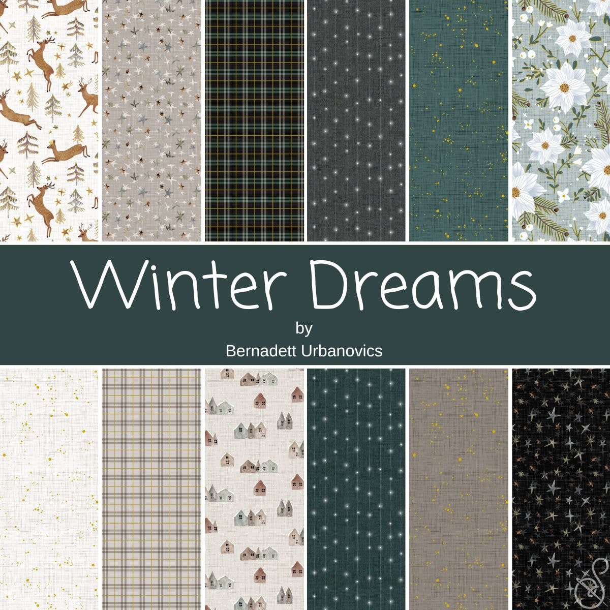Winter Dreams Fat Quarter Bundle | Bernadett Urbanovics | 12 FQs