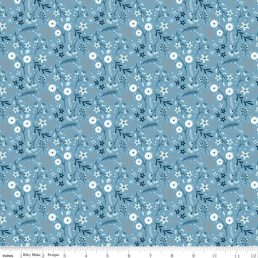 Winter Magic Floral - Blue