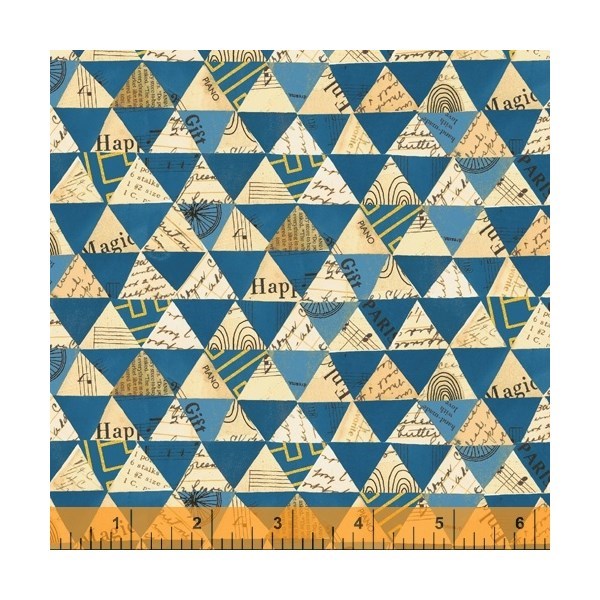 Wish Collaged Triangles Linen