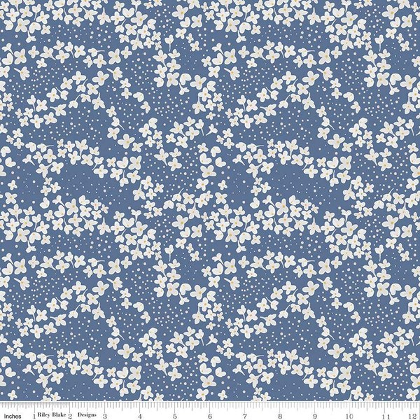 With a Flourish Blossoms - Denim