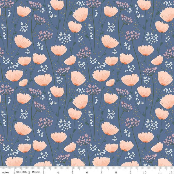 With a Flourish Floral - Denim