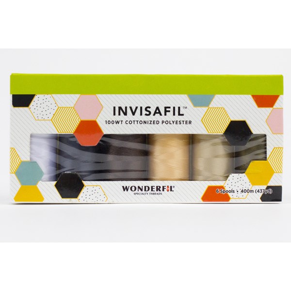 Wonderfil InvisaFil Mini Pack | 6 Colors | 400m Spools