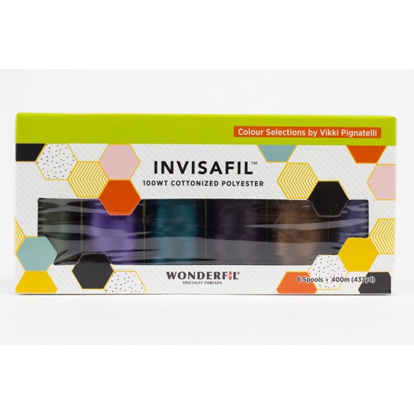 Wonderfil InvisaFil Mini Pack | 6 Colors | 400m Spools