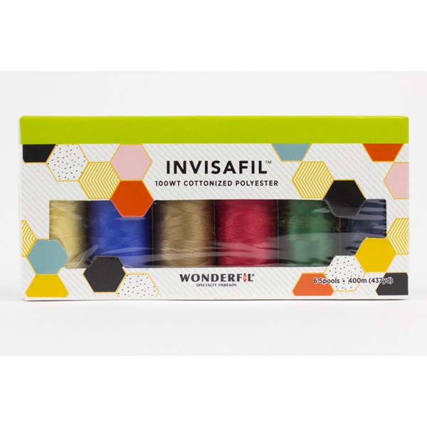 Wonderfil InvisaFil Mini Pack | 6 Colors | 400m Spools