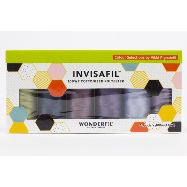 Wonderfil InvisaFil Mini Pack | 6 Colors | 400m Spools