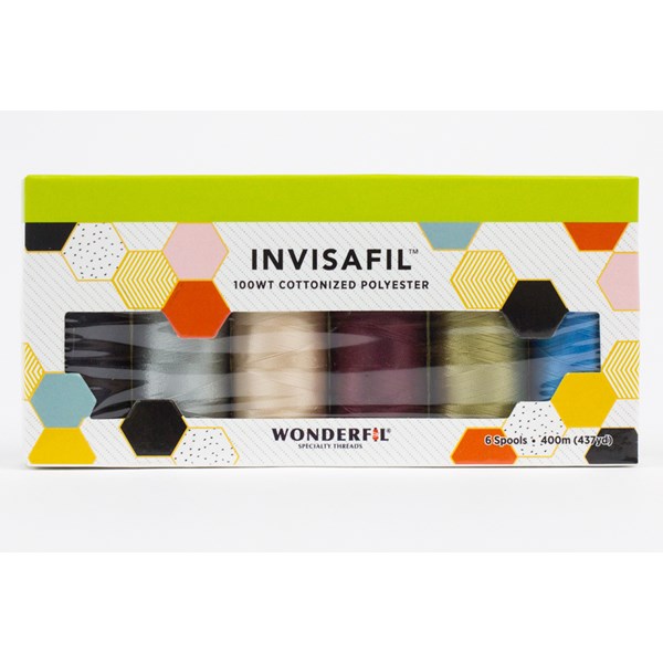 Wonderfil InvisaFil Mini Pack | 6 Colors | 400m Spools