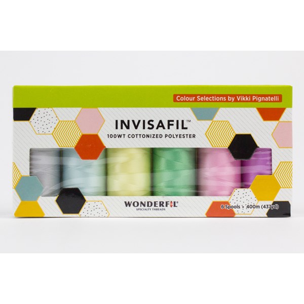 Wonderfil InvisaFil Mini Pack | 6 Colors | 400m Spools