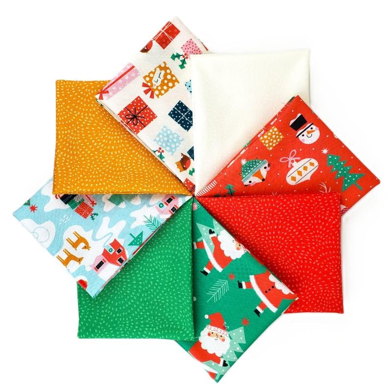 Wonderful Christmas Time Fat Quarter Bundle | Jane Farnham | 8 FQs